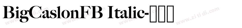 BigCaslonFB Italic字体转换 BigCaslonFB Italic字体转换